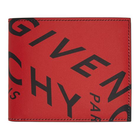 givenchy perforated red wallet|givenchy wallet price.